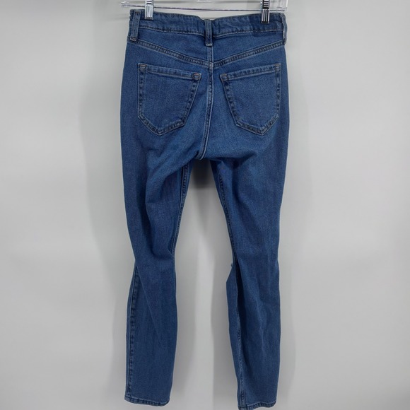 Abercrombie & Fitch The Skinny High Rise‎ Ripped Distressed Blue Jeans 26x28 - Picture 5 of 7